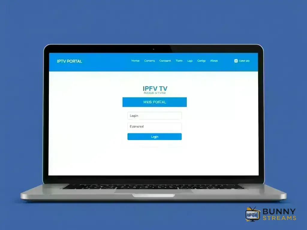 Bunny Streams web portal login interface